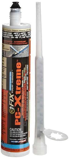 PC Products PC-Xtreme Polyurea Joint Filler, Concrete and Blacktop Sealant, 8.6oz Cartridge, Gray 92507 (Pack of 1)