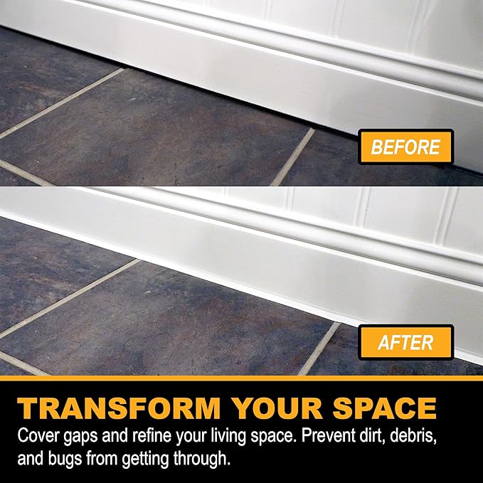 InstaTrim The Original Flexible Trim - 10ft Black 1/2" Wide Caulk Tape - Adhesive Trim with Many Uses Including Windows, Doors, Bathtubs, Sinks, Counters, Tile, Floors - Made in USA