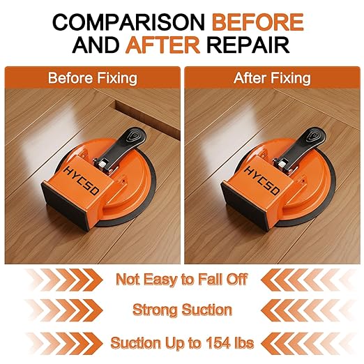 Floor Gap Fixer Tool, Heavy Duty Laminate Floor Repair Kit, Floating Floor Gap Closer with Enhanced Suction Cup, Professional Plank Puller for Vinyl, Hardwood, & Tile Flooring Repair