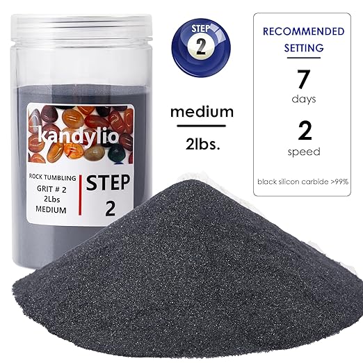 8 Lbs Rock Tumbler Grit Kit Polish Upto 60LBS Rocks Silicon Carbide & Aluminum Oxide Polishing and Tumbling Abrasive Media for Any Rock Tumbler Polisher