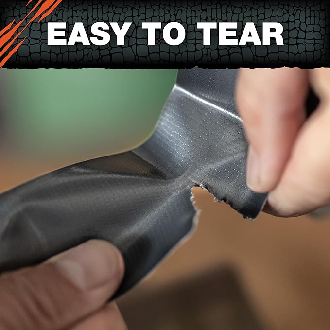 T-REX Tape Heavy Duty Duct Tape with UV Resistant & Waterproof Backing for Ferociously Strong Repairs, 1.88" x 30 yd, Gunmetal Gray, 1 Roll