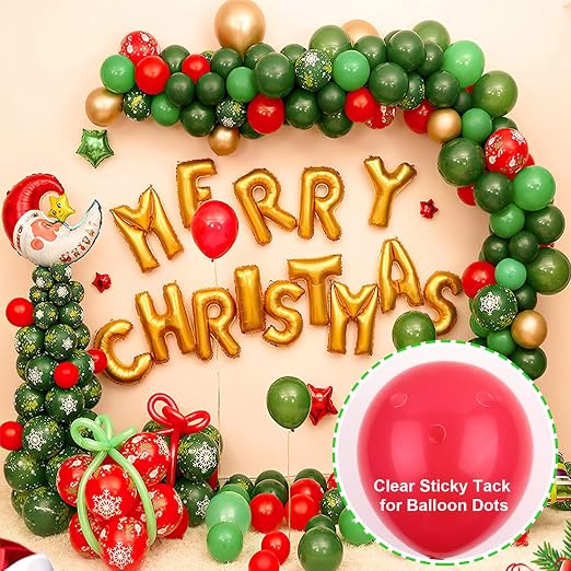 JANYUN 225 Pieces Double Sided Sticky Dot Stickers Round Putty Clear Sticky Tack No Trace Sticky Putty Waterproof Small Balloon Stickers for Wall Wood Plastic Christmas Supplies (6mm+10mm+20mm)