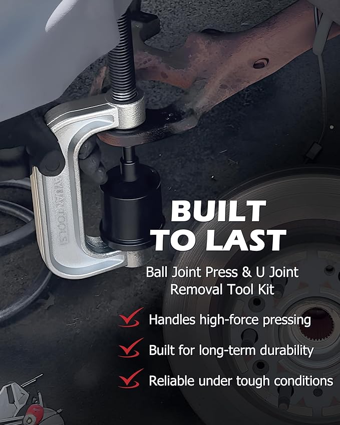 DAYUAN Ball Joint Press & U Joint Removal Tool Kit with 4x4 Adapters for Most 2WD and 4WD Cars and Light Trucks with Red Storage Case Red