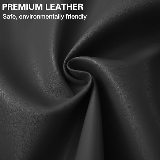 Self Adhesive Leather Repair Patch Kit, 17 in x 79 in Large Vinyl Leather Repair Tape for Furniture, Car Seat, Couch, Sofa, Chair Smooth Black
