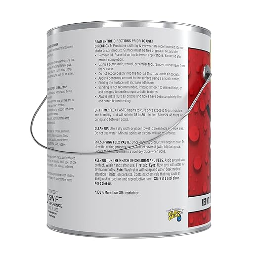 Flex Paste, Waterproof Paintable Putty, Spackle Sealant, Fill Gaps Cracks Holes - Block Out Water and Air - UV Resistant - Walls, Drywall, EPDM, Concrete, Roof, RV Repairs, White, MAX
