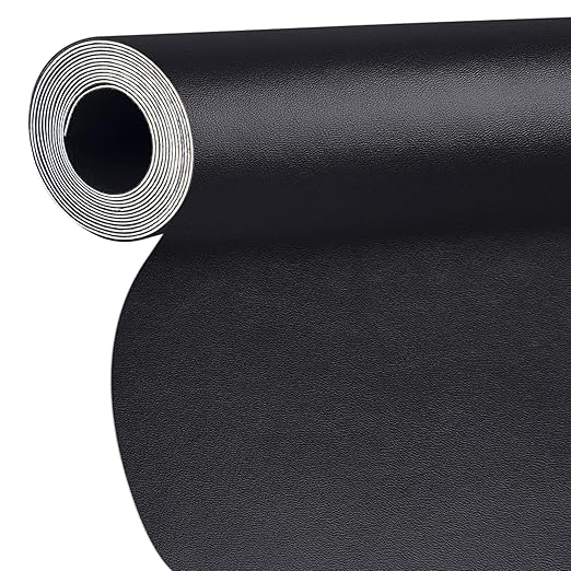Leather Repair Patch, Self-Adhesive Leather Repair Tape, Large Reupholster Leather Patches for Furniture Couch Chairs Car Seat (Black-Fine Grained, 36x79 inch)