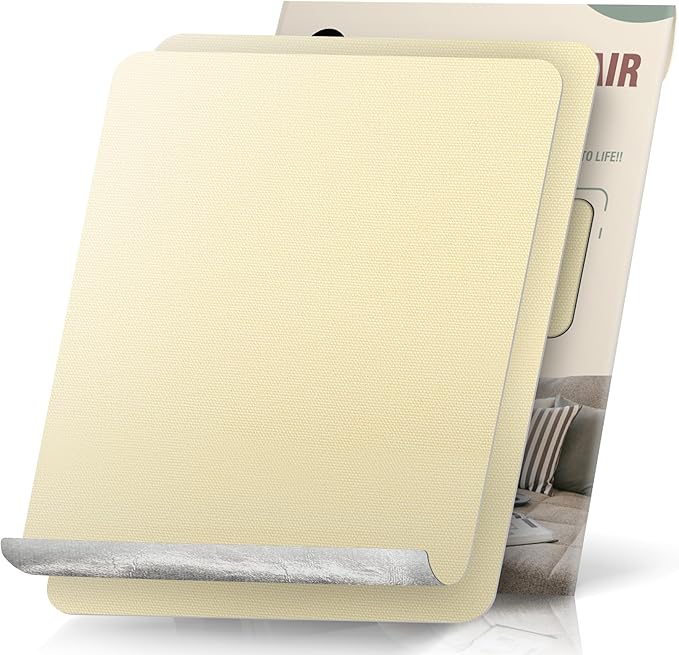 2-Piece Canvas Repair Patch Kit - 9x11 Inch Self-Adhesive, Waterproof Fabric Repair Patches for Boat Cover, Sofa, Chair, Couch, Tent Bag (Beige Yellow)