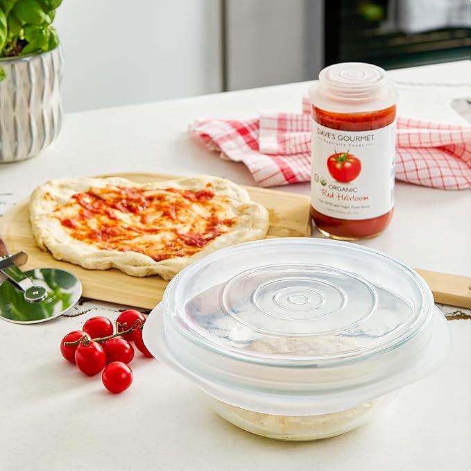 Stasher Premium Reusable Silicone Stretch Lids, Clear, 3pk of 9” Lids, Airtight Seal, Food Container Covers, BPA Free, Leak-free, Dishwasher Safe, Microwave Safe, Eco-Friendly