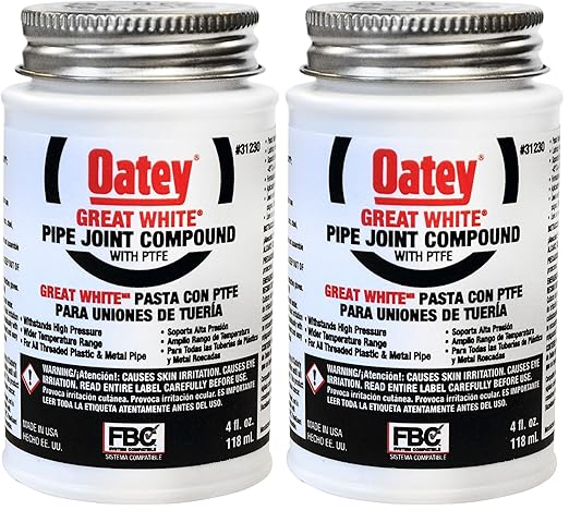 Oatey Pipe Joint Compound 4 Oz White (Pack of 2)