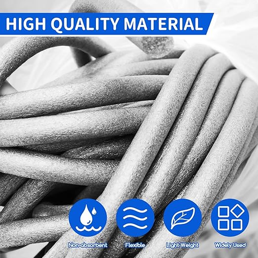 Foam Backer Rod for Gaps Concrete Crack Filler Joints Foam Gap Fillers Caulk Saver Backing Rod Concrete Filler Rope Joint Filler (1/2 Inch X 33 Feet)