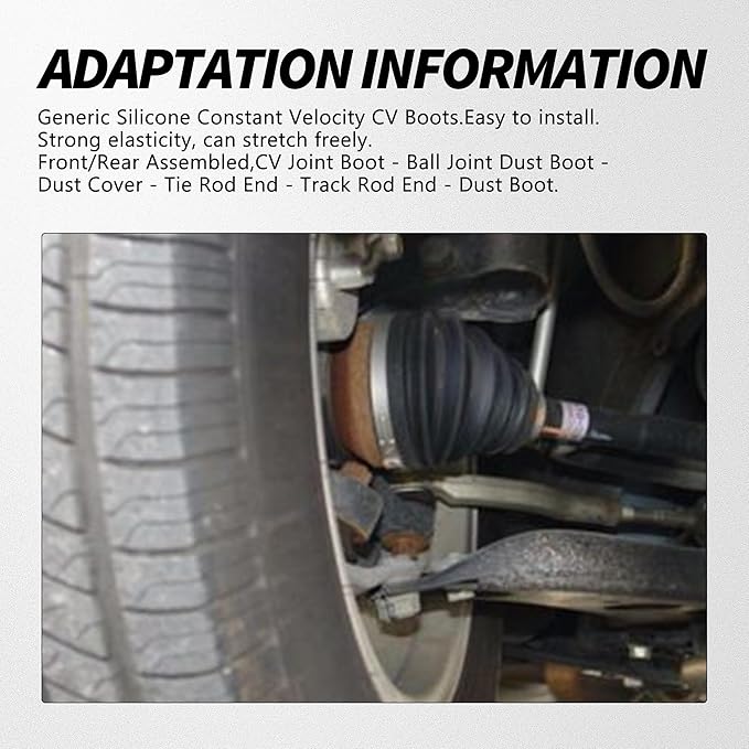Universal Silicone CV Axle Boot Constant Flexible Velocity Joint Constant-velocity Dust Cover CV Boot Anti-aging Wear Resistance (2pcs)