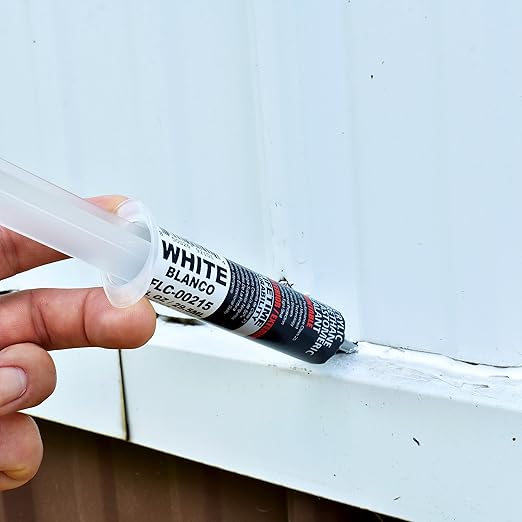 – Acrylic Urethane Elastomeric Sealant – Pre-Filled Precision Caulk Gun – White – 1 oz Tube – Flexible & Durable Sealant for Trim, Baseboards, and Small Cracks