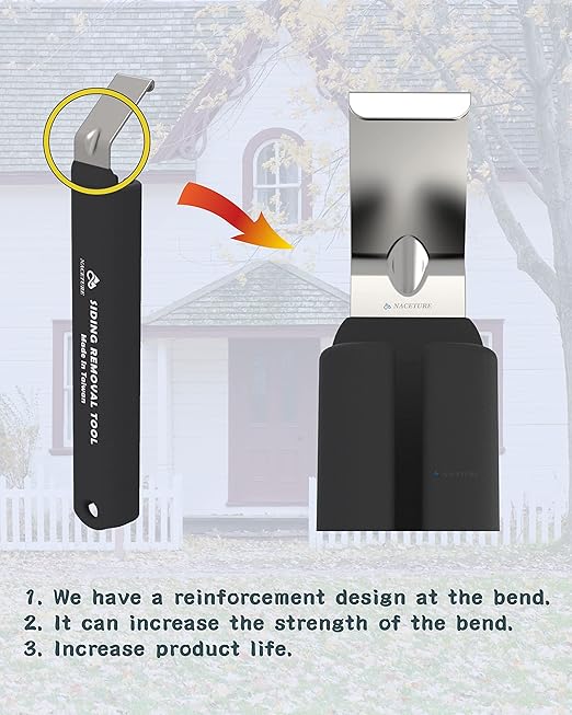 NACETURE Vinyl Siding Removal Tool 1 Pack – 7 Inch Heavy Duty Steel Hand Tool for House Siding Installation and Repair