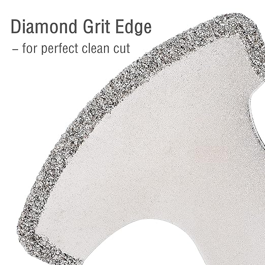 Ettonsun 6 Pieces Diamond Oscillating Tool Blade Set, Multi Tool Mortar Cutting Saw Blades Precise for Grout Removal