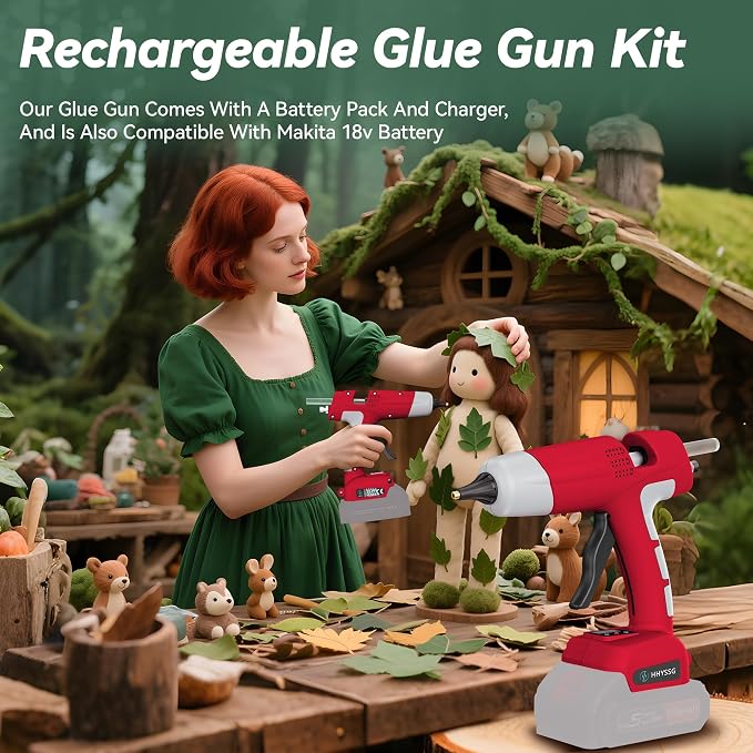 100W Cordless Hot Glue Gun Compatible with Milwaukee 18V Battery, Upgraded Digital Temperature Adjustable, 30 0.43" Glue Sticks, Fast Preheat for DIY Crafts Home Repair Industrial Projects (Tool Only)