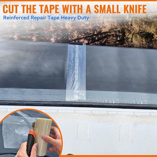 Tikfoam RV Awning Repair Tape for Tarp, Boat Covers Repair Tape,Tent, Sail Tape, Tear Repair Patch Kit, Waterproof, 5 Inch Wide 30FT Long, Reinforced