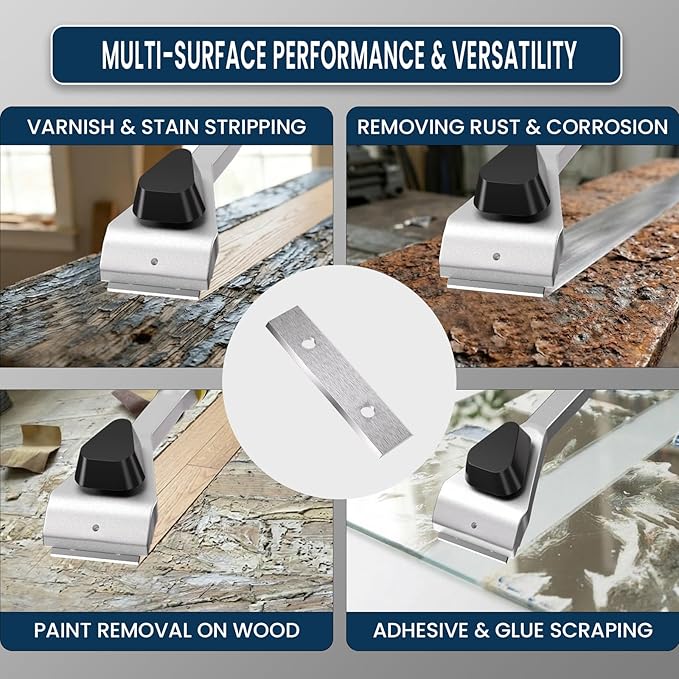 LU&MN Carbide Scraper Replacement Blades, 2" / 50×12×1.5mm Double-Edged Reversible Blades, Fits Most Handheld Paint, Glue& Grout Scrapers, 100Pieces