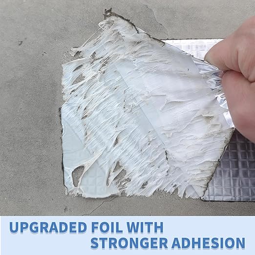 8" W X 16.4'L Waterproof Tape for Leaks Aluminum Butyl Tape with Adhesive for RV Repair, Glass Repairs, Air Mattress Patch, Window Caulking, Boat Sealing, Roof Patching