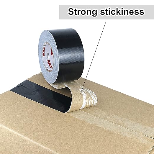 Wide Duct Tape, Industrial Grade 30Yards (90 ft) Wide Tape Duct 3 Inch, 9 Mil Heavy-Duty, Waterproof, Strong, Flexible, No Residue, for Crafts & Home Improvement (Black, 3'' x 90ft)