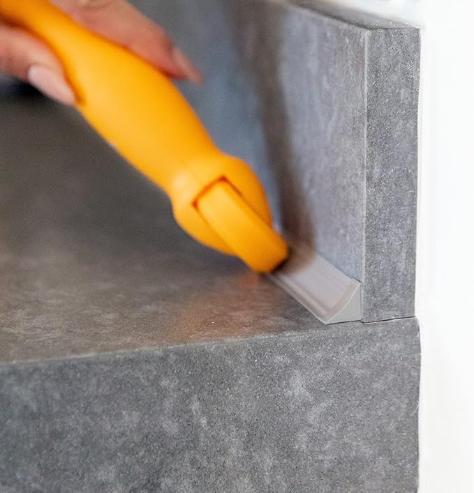 InstaTrim End Caps - 10 Gray 3/4" Wide Caulk Strip End Cap Pieces - Trim for Corners - Paintable