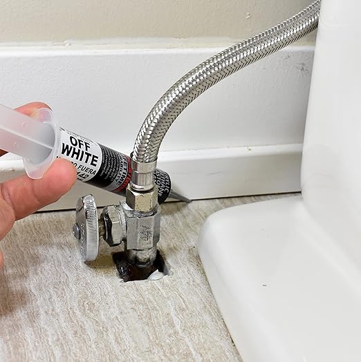 – Acrylic Urethane Elastomeric Sealant – Pre-Filled Precision Caulk Gun – Off-White – 1 oz Tube – Flexible & Durable Sealant for Trim, Baseboards, and Small Cracks