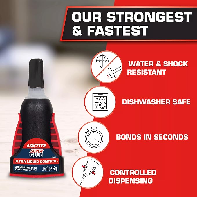 Loctite Super Glue Ultra Liquid Control, 0.14 fl oz, 1, Bottle