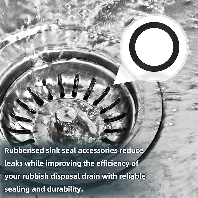 FLG-Seal Sink Seal Gasket Putty-Free Rubber Sink Seal Accessory,Garbage Disposal for Kitchen Sink Drain