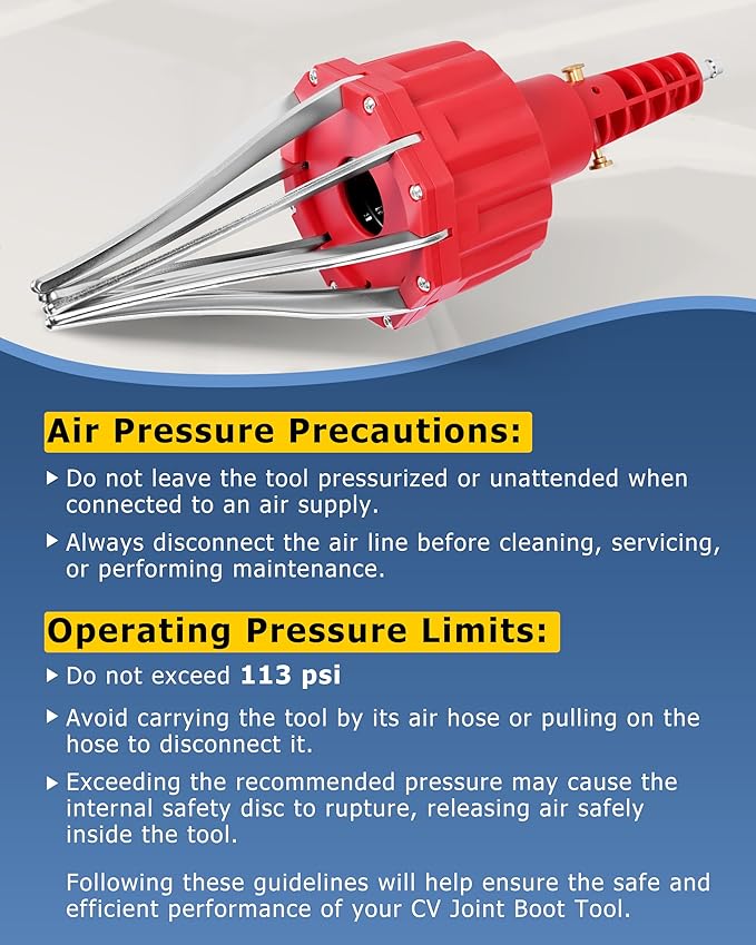 DAYUAN Pneumatic Air Power CV Joint Boot Expander Install Installation Removal Tool for Rubber CV and Steering Boots, Not Suitable for Plastic (PVC) Boots