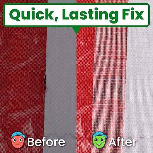 Awning Covers & Tarp Repair Tape - Waterproof Self Adhesive Patch Repair Kit | Patch Tapes for Awnings, Outdoor Canopies, Patio Window Awnings, Gazebos, Tents, RV, Canvas, Boat Covers (Clear Mesh, 3")