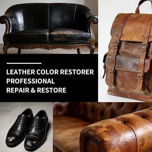 Black Brown Leather Recoloring Balm Color Restorer Scratch Multipurpose Dye Paint Leather Repair Kits for Vinyl Sofas Furniture Faded Leather Couches Car Seats