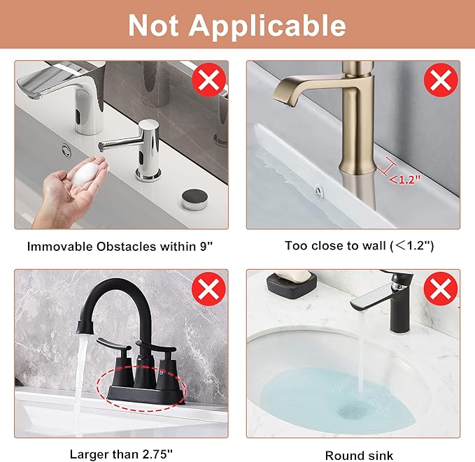 18 inch Silicone Faucet Mat for Kitchen Sink - 6° Slope & Fasten Button Design, Quick-Dry Splash Guard Water Catcher Behind Faucet, RV/Bathroom Safe (Gray)
