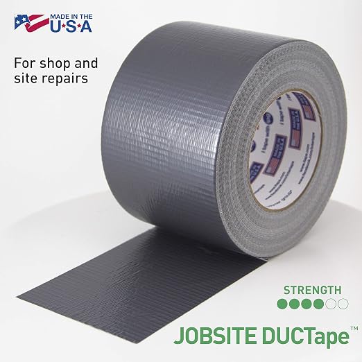 IPG JobSite DUCTape, Contractor Grade Duct Tape, 1.88" x 60 yd, Silver (Single Roll) (Pack of 3)