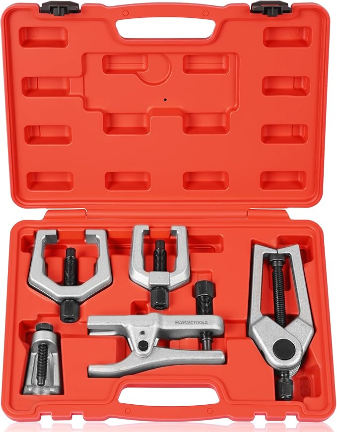 DAYUAN 5pcs Professional Front End Service Tool Kit, Pitman Arm Puller, Ball Joint Separator Tie Rod Remover Tool
