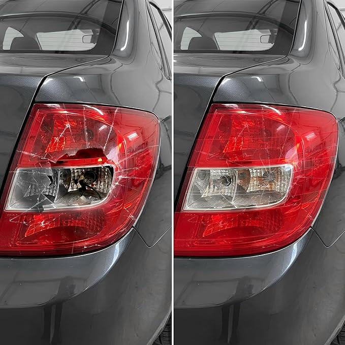 VViViD Headlight & Taillight Adhesive Repair Tape Red and Transparent 2-Roll Pack (1.8" x 7ft)