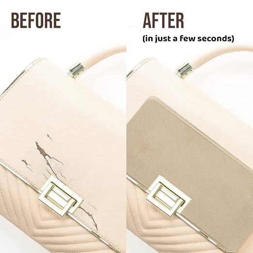 Instant MastaPlasta Suede Premium Repair Patch - Tan Suede - 8in x 4in (20cm x 10cm) - Self-Adhesive Suede Upholstery-Quality Patches for Sofas, Car Interiors, Bags, Shoes & More