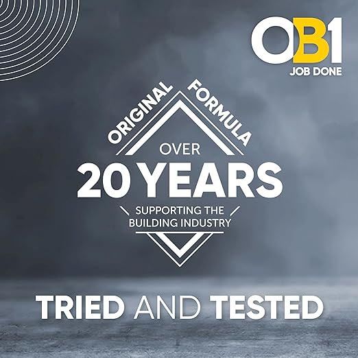 OB1 Universal Caulk Sealant & Adhesive Gray 10.1oz | Professional Grade Premium All-in-One Advanced Hybrid 2-in1 | Water Resistant Internal & External | Shrink Crack UV & Fade Resistant | 1 Cartridge
