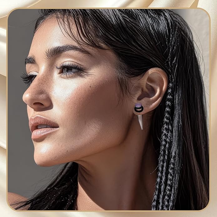 JieyueJewelry 50/54 Pieces Ear Stretching Kit 14G-00G Acrylic Tapers and Plugs + Silicone Tunnels - Ear Gauges Expander Set Body Piercing Jewelry