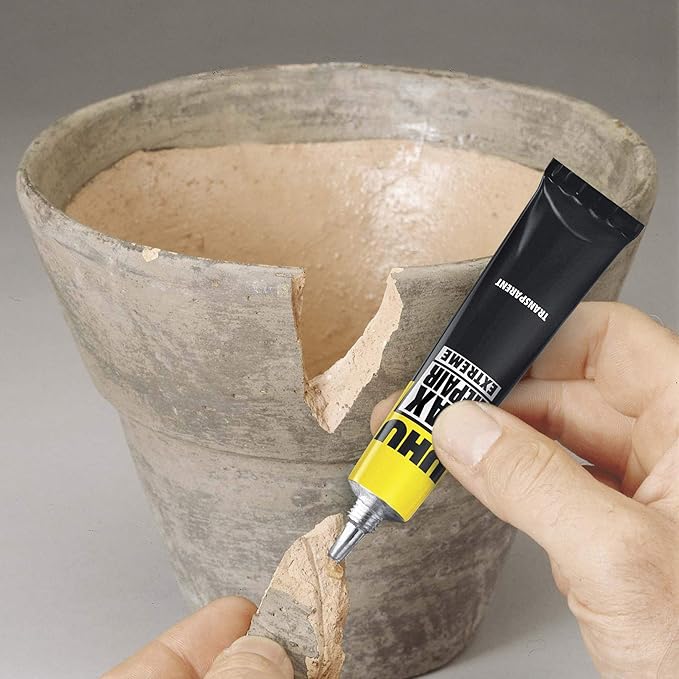 UHU Max Repair Power Adhesive (0.28 oz): Clear Strong Flexible Glue for Indoor & Outdoor Repairs, Heavy Duty All-Purpose Adhesive, Waterproof, Dishwasher-Safe, Gap Filling, Temperature & UV Resistant