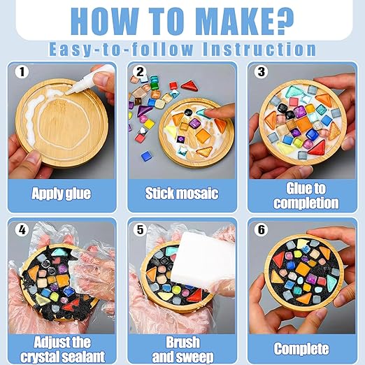 Mosaic Crystal Grout, Mosaics Tile Tools, Mosaic Tile Accessories – Essential for Handmade Grouting and Perfect for DIY Craft Projects (Black, 4.5oz)