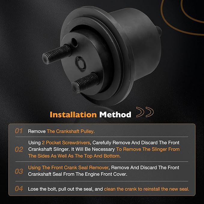303-1509 Front Crankshaft Seal Installer Tool - Compatible with 2011-2020 Ford Super Duty F250 F350 F450 F550, 2016-2020 F650 F750 6.7L Power Stroke - Replaces# ST-137B