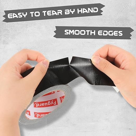 3 Pack Black Duct Tape 1.89 Inch x 60 Yard Total Heavy Duty 8.27Mil Waterproof All Weather, Hand Tearable Duct Tape for Indoor Outdoor Emergency Repairs Duct Sealing Wire Bundling Fixation DIY