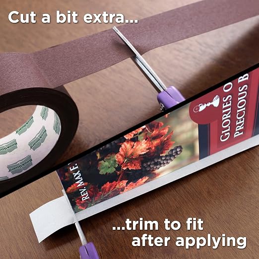 BookGuard 1-1/2 Inch Vinyl-Coated Cotton Cloth Bookbinding Repair Tape, 15 Yard Roll, Brown