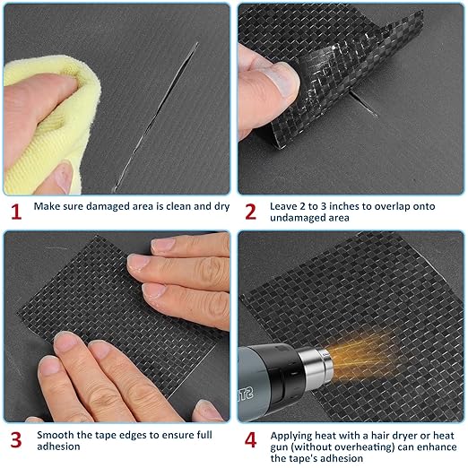 RV Underbelly Material RV Underbelly Tape, 8'' x 20' Waterproof Flex Belly Tape with Permanent Sealing Adhesive for Mobile Home, Camper Travel Trailer, Tear Repair Patch, Black