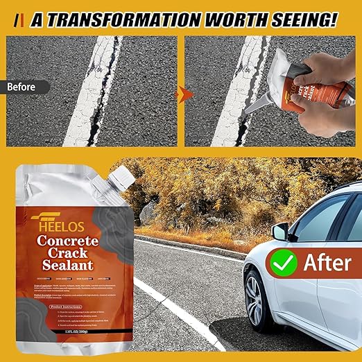 Concrete Crack Filler and Sealant,3Pack Quick Drying Cement Crack Filler Waterproof Repair Sealant, Weather Resistant Concrete Sealer Outdoor Caulking Glue for Cement-Based Driveway, Sidewalk(Grey)