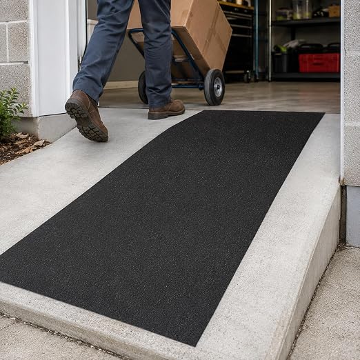 Extra Wide 18in x 20ft Black Anti Slip Tape, 80 Grit Waterproof Non Skid Grip Tape Roll for Ramps, Decks, Boat Decks, Warehouse Floors, Garages, Indoor & Outdoor Use