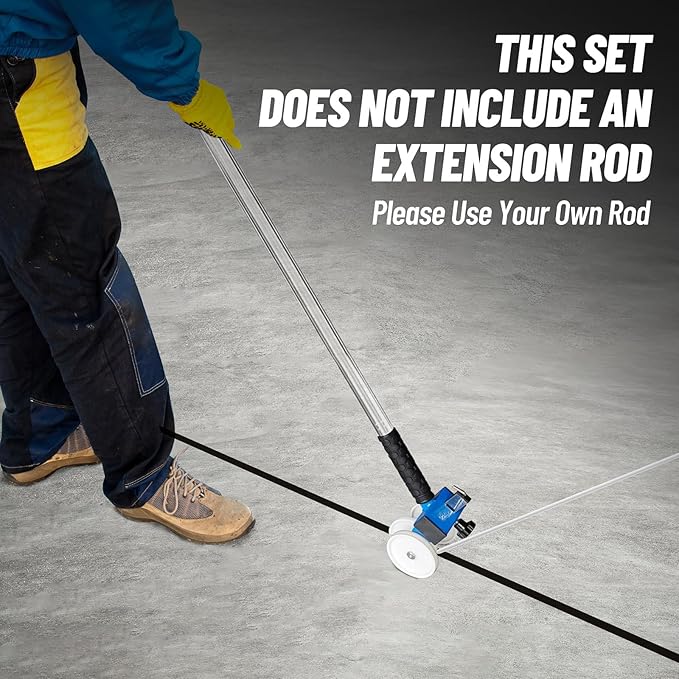 Backer Rod Insertion Tool, Depth-Adjustable with Auxiliary Wheels, Equipped with 4 Interchangeable Wheels, for Concrete Joint Sealing, Road Construction and Construction Projects