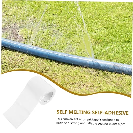 Cabilock Hose Leak Repair Tape Silicone Rubber Seal Tape White Easy to Apply Leakproof for Water Pipes Plumbers