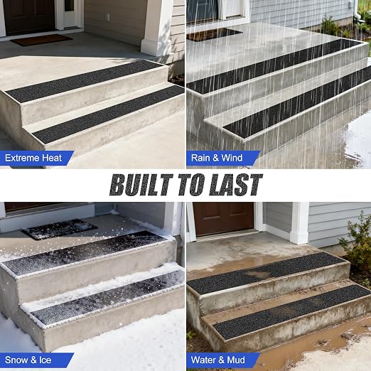 Heavy Duty Anti-Slip Tape 6" x 20 FT, 80 Grit Waterproof Anti Skid Grip Tape Roll for Stairs, Ramps, Decks, Boat Decks, Ramps, Floors & Indoor Outdoor Safety