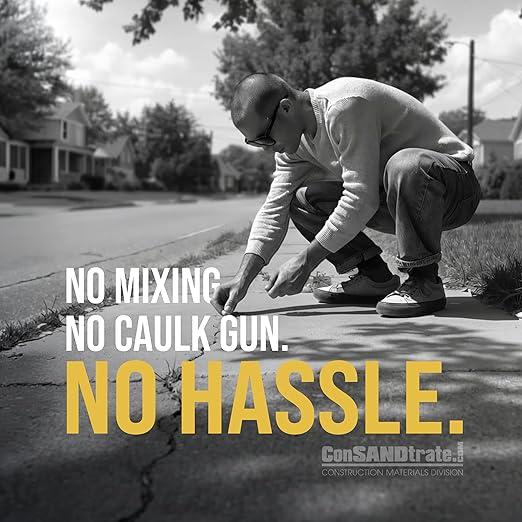 ConSANDtrate Concrete Crack Filler - 3 lb. for Filling in Concrete Cracks on driveways, walkways & patios. (1, Black)