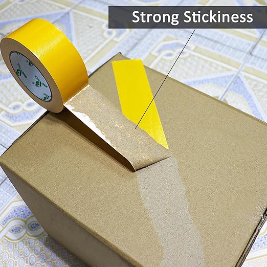 BOMEI PACK Duct Tape Yellow, Heavy Duty Strong Industrial Color Duct Tape 9mil x 1.88inch x 30yds for Packing and Repairing